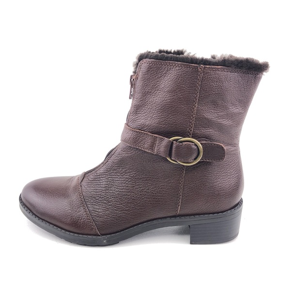 Naturalizer Madera Brown Leather Ankle Boots 10M - Picture 1 of 12